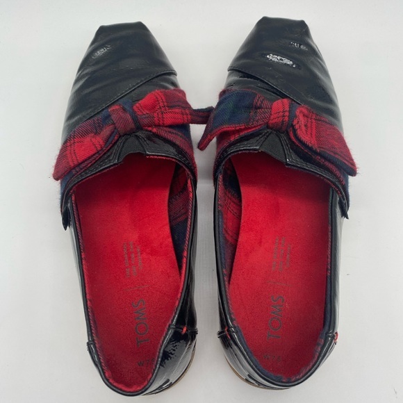 Toms Alpargata Bow Slip-on In Black Plaid
Fabric. Size 7.5 - Picture 11 of 13
